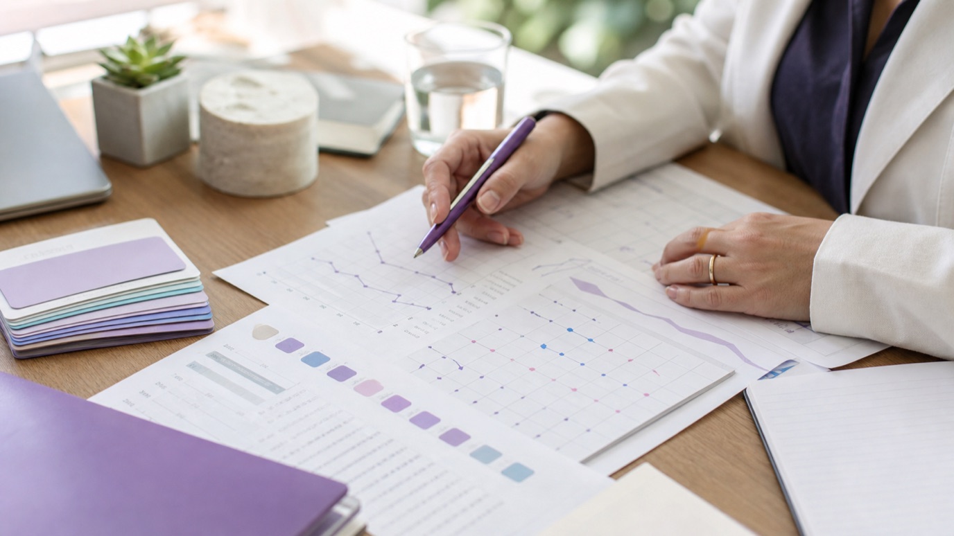 A clinician reviewing daily cycle mood tracking, sleep notes, and bipolar screening questions.